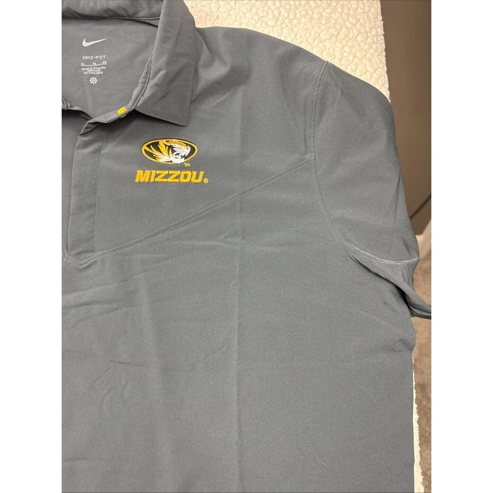 Nike Dri-Fit On-Field Polo Men's XL Missouri Tigers Black Lightweight‎ NWOT EUC